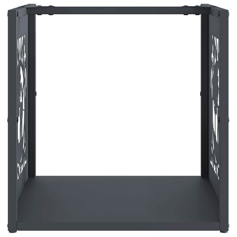 Brandhoutrek 40x40x40 cm koudgewalst staal antracietkleurig 5