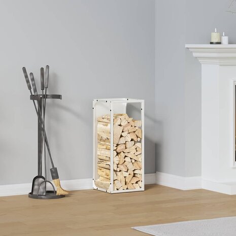 Brandhoutrek 25x25x60 cm koudgewalst staal wit 1