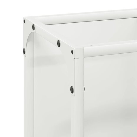 Brandhoutrek 25x25x80 cm koudgewalst staal wit 8