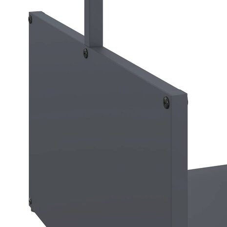 Brandhoutrek 40x40x40 cm koudgewalst staal antracietkleurig 7
