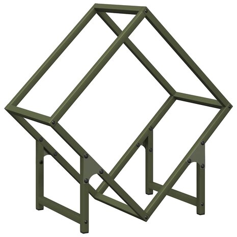 Brandhoutrek 50x25x50 cm koudgewalst staal olijfgroen 2