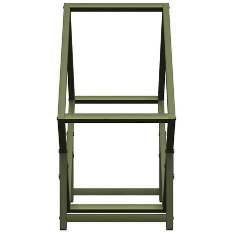 Brandhoutrek 50x25x50 cm koudgewalst staal olijfgroen 6