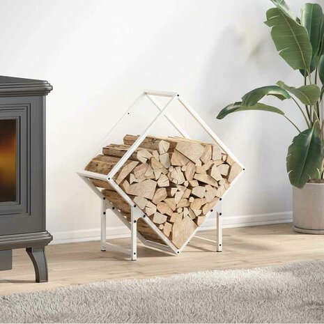 Brandhoutrek 60x25x60 cm koudgewalst staal wit 1