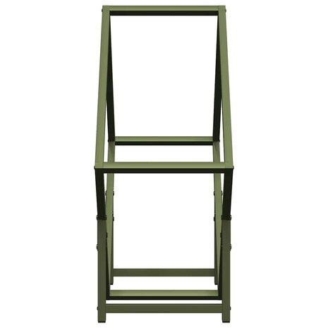 Brandhoutrek 60x25x60 cm koudgewalst staal olijfgroen 6