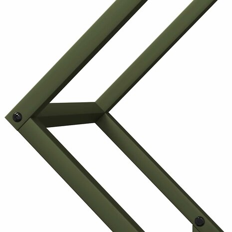 Brandhoutrek 60x25x60 cm koudgewalst staal olijfgroen 7