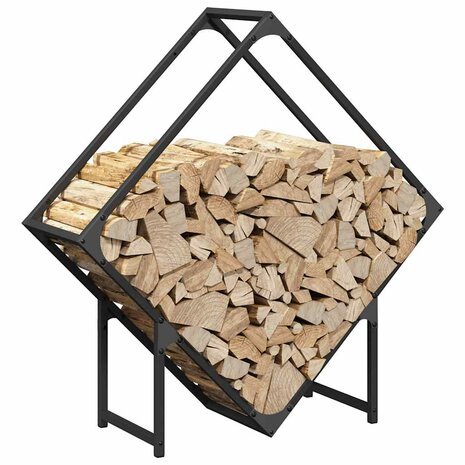 Brandhoutrek 80x25x80 cm koudgewalst staal zwart 4