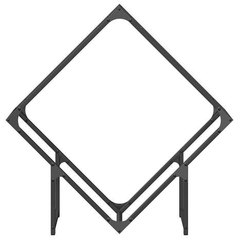 Brandhoutrek 80x25x80 cm koudgewalst staal zwart 5