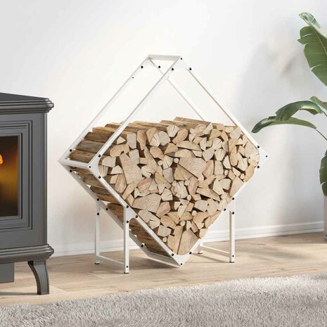 Brandhoutrek 80x25x80 cm koudgewalst staal wit 1