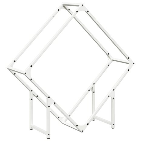 Brandhoutrek 80x25x80 cm koudgewalst staal wit 2