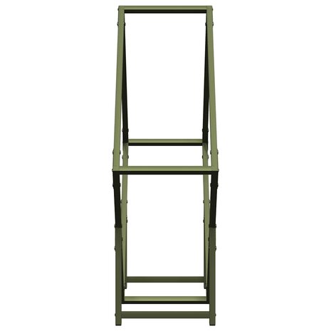Brandhoutrek 80x25x80 cm koudgewalst staal olijfgroen 6