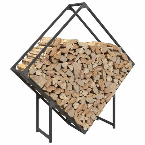 Brandhoutrek 100x25x100 cm koudgewalst staal zwart 4