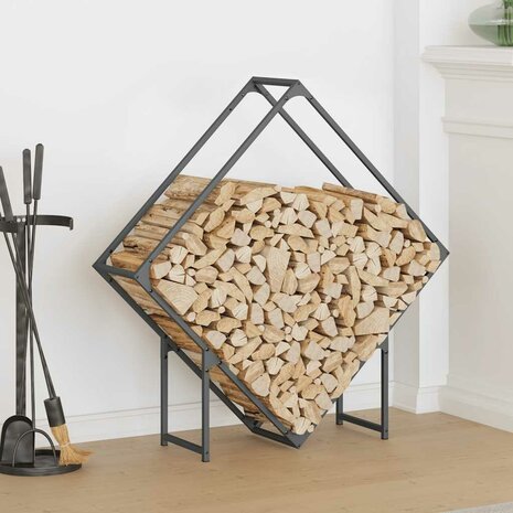 Brandhoutrek 100x25x100 cm koudgewalst staal antracietkleurig 1