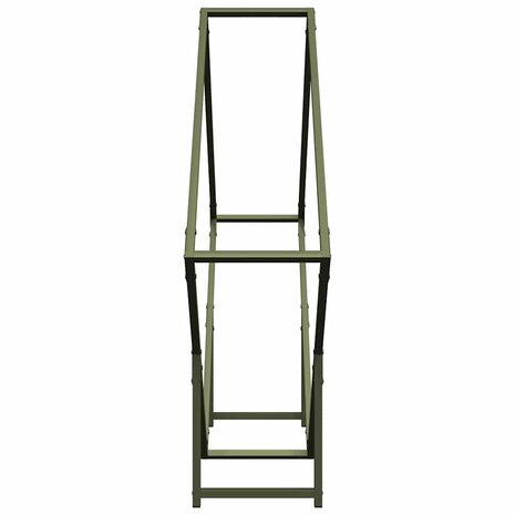Brandhoutrek 100x25x100 cm koudgewalst staal olijfgroen 6