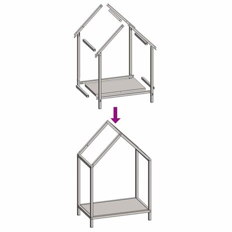 Brandhoutrek 40x25x60 cm koudgewalst staal wit 9