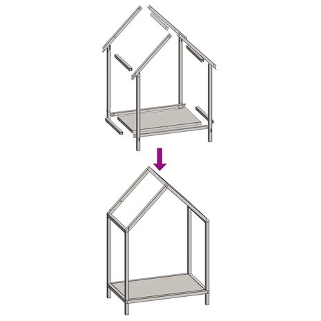 Brandhoutrek 40x25x60 cm koudgewalst staal antracietkleurig 9