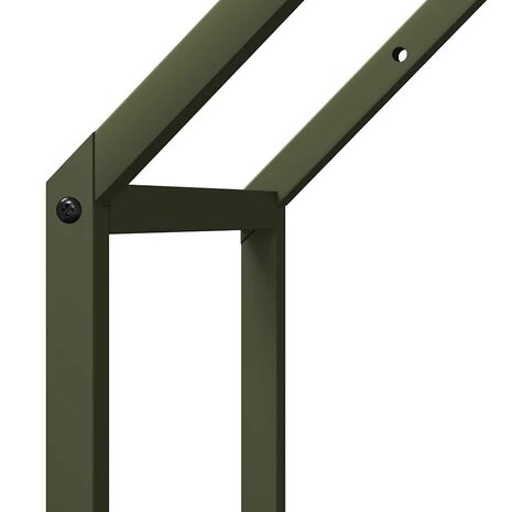 Brandhoutrek 40x25x60 cm koudgewalst staal olijfgroen 7