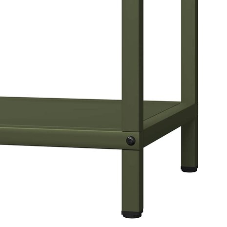 Brandhoutrek 40x25x60 cm koudgewalst staal olijfgroen 8