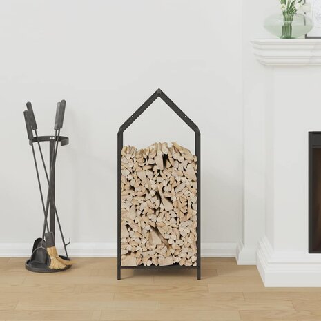 Brandhoutrek 40x25x90 cm koudgewalst staal zwart 3
