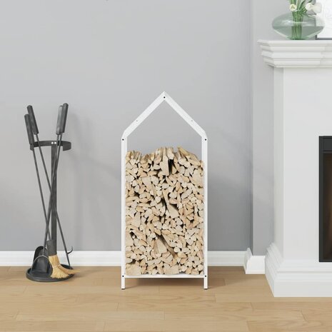 Brandhoutrek 40x25x90 cm koudgewalst staal wit 3