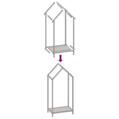 Brandhoutrek 40x25x90 cm koudgewalst staal wit 9