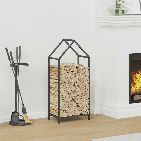 Brandhoutrek 40x25x90 cm koudgewalst staal antracietkleurig 1