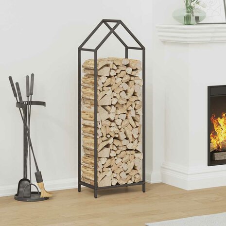 Brandhoutrek 40x25x120 cm koudgewalst staal zwart 1