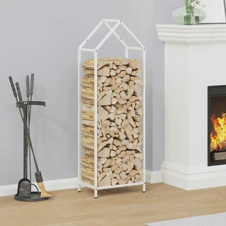 Brandhoutrek 40x25x120 cm koudgewalst staal wit 1