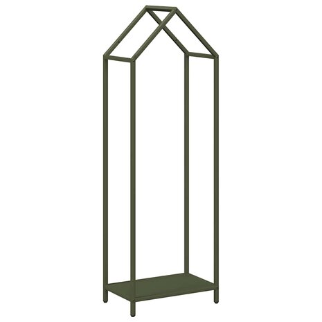 Brandhoutrek 40x25x120 cm koudgewalst staal olijfgroen 2