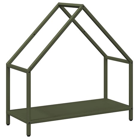 Brandhoutrek 60x25x60 cm koudgewalst staal olijfgroen 2