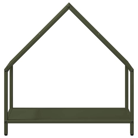 Brandhoutrek 60x25x60 cm koudgewalst staal olijfgroen 5