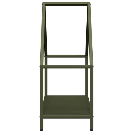 Brandhoutrek 60x25x60 cm koudgewalst staal olijfgroen 6