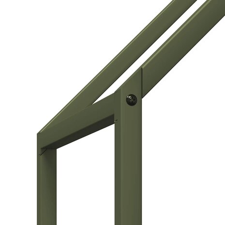 Brandhoutrek 60x25x60 cm koudgewalst staal olijfgroen 7