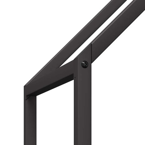 Brandhoutrek 60x25x90 cm koudgewalst staal zwart 7
