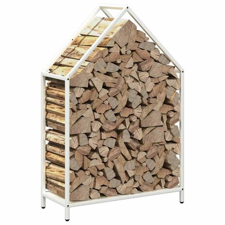 Brandhoutrek 60x25x90 cm koudgewalst staal wit 4