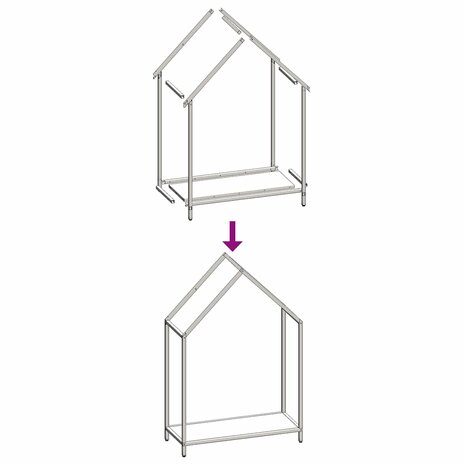 Brandhoutrek 60x25x90 cm koudgewalst staal wit 9