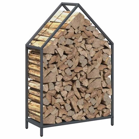 Brandhoutrek 60x25x90 cm koudgewalst staal antracietkleurig 4