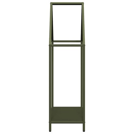 Brandhoutrek 60x25x90 cm koudgewalst staal olijfgroen 6