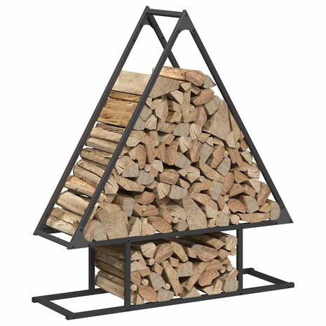 Brandhoutrek 80x25x90 cm koudgewalst staal zwart 4
