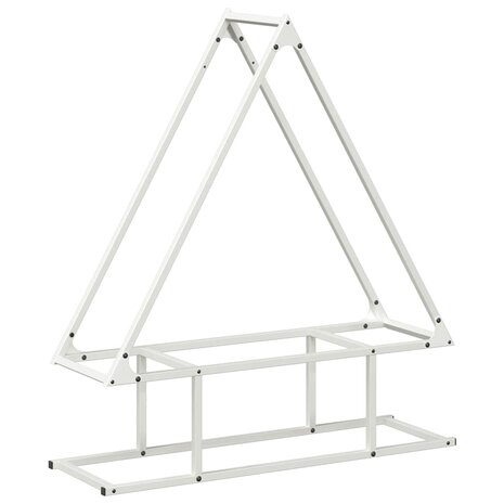 Brandhoutrek 80x25x90 cm koudgewalst staal wit 2