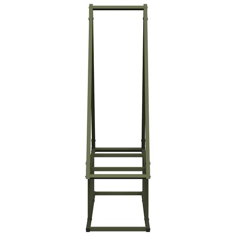 Brandhoutrek olijfgroen 80x25x90 cm koudgewalst staal 6