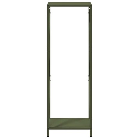 Brandhoutrek 34x25x100 cm koudgewalst staal olijfgroen 5