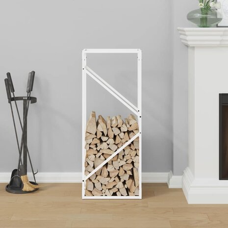 Brandhoutrek 40x25x100 cm koudgewalst staal wit 3