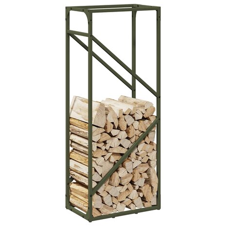 Brandhoutrek 40x25x100 cm koudgewalst staal olijfgroen 4