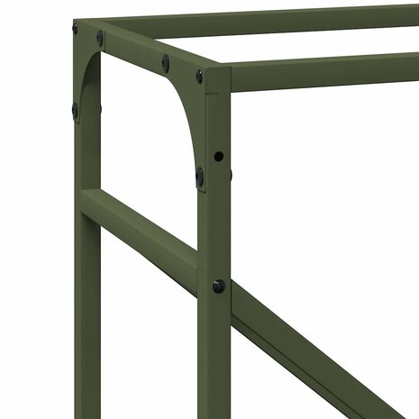 Brandhoutrek 40x25x100 cm koudgewalst staal olijfgroen 8