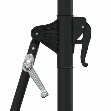 Wandparasol met LED&apos;s 300 cm zandkleurig 7