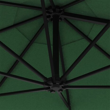 Wandparasol met LED&apos;s 300 cm groen 8