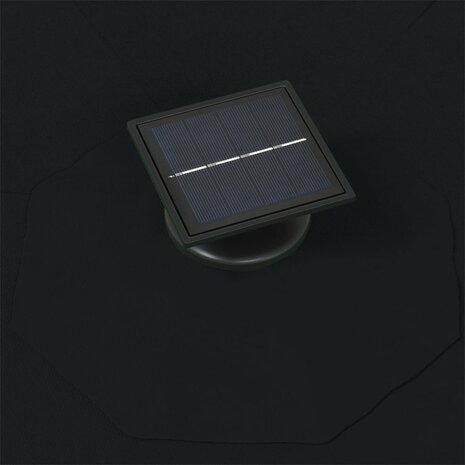 Wandparasol met LED&apos;s 300 cm zwart 6