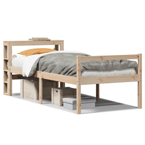Seniorenbed met hoofdbord massief grenenhout 90x200 cm 2