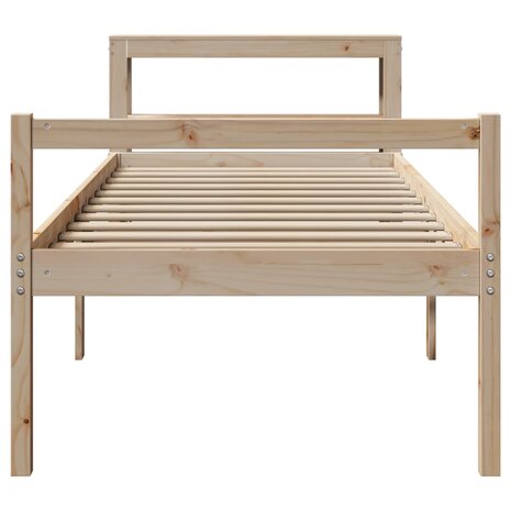 Seniorenbed met hoofdbord massief grenenhout 90x200 cm 4