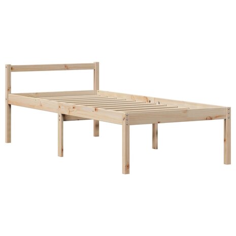 Seniorenbed met hoofdbord massief grenenhout 90x200 cm 7
